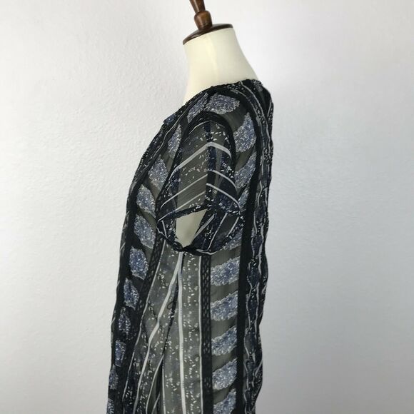 Lucky Brand Sheer Floral Crochet Trim Coverup Dress - Picture 6 of 9